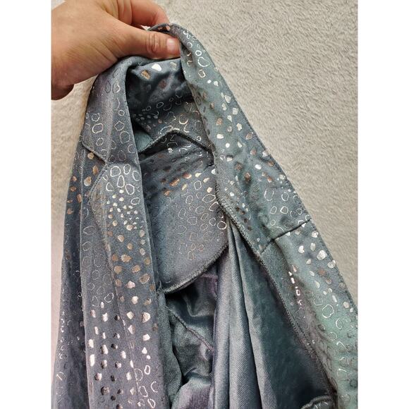 Vintage Ste Jan Marie Blazer Women's S Silver Metallic Snake Print Shoulder Pads - Picture 10 of 10